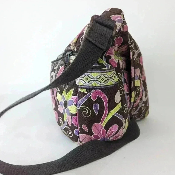 Vera Bradley Top Flap Purple Punch Crossbody Messenger Bookbag - Picture 6 of 10